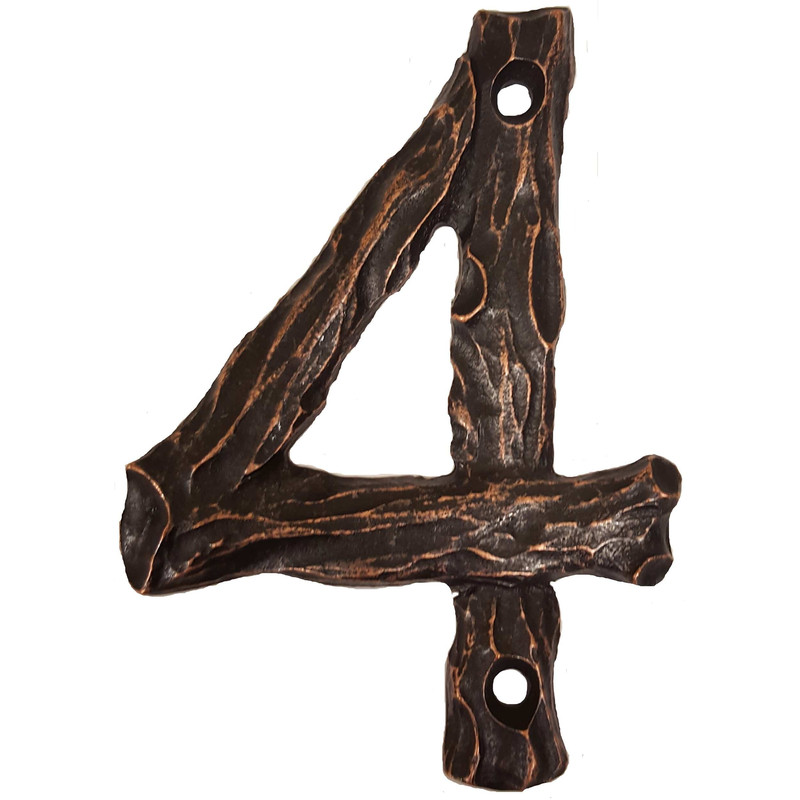LHN4-ORB Log House Number 4, Oil Rubbed Bronze, 1 piece